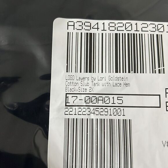 LOGO Layers by Lori Goldstein Cotton Slub Lace Hem Tank - Picture 4 of 5